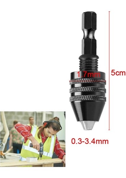 E Anahtarsız Matkap Chuck Tornavida Darbeli Sürücü Adaptörü 1/4 '' Hex Shank Elektrikli Matkap Ucu Aracı Collet Fikstür Aracı (Yurt Dışından)