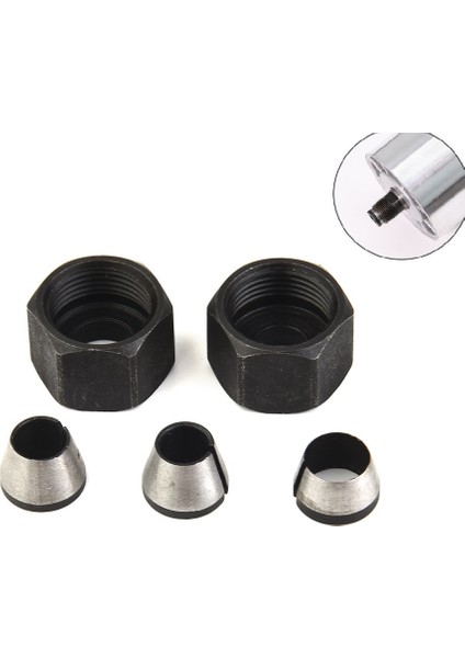 5 Adet 5 Adet 6mm 6.35MM 8mm Collet Chuck Adaptörü Gravür Kırpma Makinesi Torna Aynası Düzeltici Elektrikli Freze Ucu Pens (Yurt Dışından)