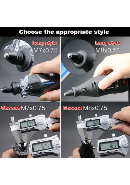 Kısa Model B 0.3-3.2mm Çoklu Matkap Chuck Anahtarsız Dremel Döner Araçları Anahtarsız Matkap Ucu Chucks Adaptörü Dönüştürücü Evrensel Mini Chuck (Yurt Dışından) indirimleri