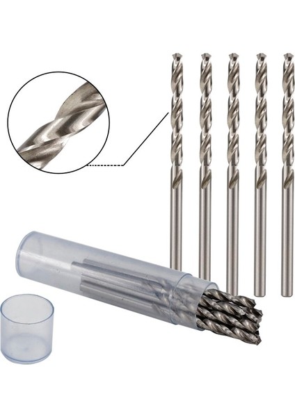 10 Adet 2.2mm 10 Adet 0.3-4.0mm Hss Büküm Matkap Ucu Seti Dremel Döner Aracı Düz Şaft Mini Matkap Ucu Seti El Aletleri (Yurt Dışından)