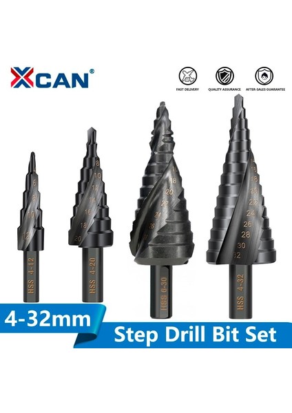3 Adet Çanta Olmadan Set Xcan Adım Matkap Ucu Metal Matkap 4-12/20/32MM 6-30MM Hss Kobalt Adım Koni Matkap Ucu Ahşap/metal Delik Kesici Delme Aracı (Yurt Dışından) fiyatları
