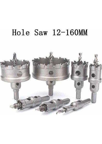 23.5mm 12-160MM Tct Çekirdek Delik Testere Matkap Ucu Metal Paslanmaz Çelik Ahşap Kesme Kalın Plakalar Kesici Delme Aracı Karbür Ucu (Yurt Dışından)