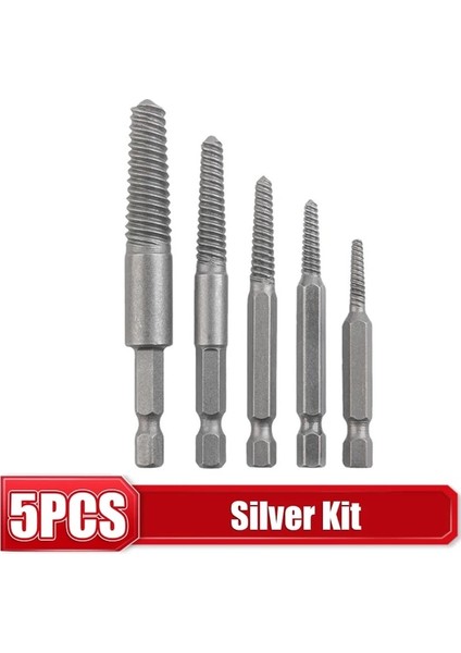 Set 5 5 Adet Altıgen Vida Çıkarıcılar Aracı Kırık Hasarlı Vida Çıkarıcı Matkap Ucu Kılavuz Seti Kırık Cıvata Sökücü Kolay Çıkış Seti Güç Aracı (Yurt Dışından)