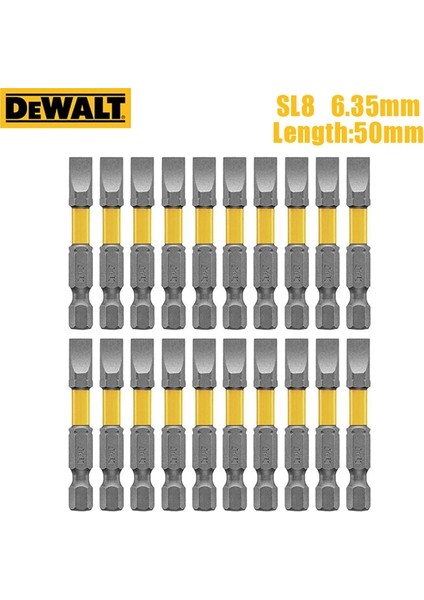 Sl8 50MM 20 Adet Dewalt Phillips Darbeli Matkap Uçları Seti Döner Manyetik Bit Tutucu Uzatın Kol 1/4 "6.35MM Hex Shank Ph2 Güçlü Mıknatıslayıcı (Yurt Dışından)