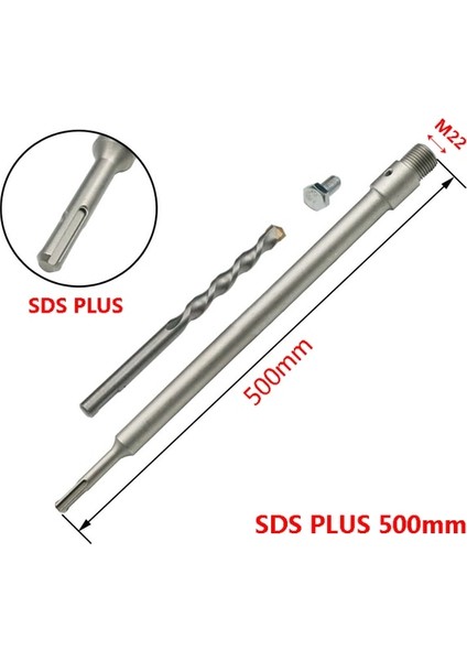 Sds Plus 500MM Sds Plus Elektrikli Çekiç Duvar Içi Boş Taş Beton Alaşımlı Delikli Klima Kurulumu Sondaj 30MM-160MM (Yurt Dışından)