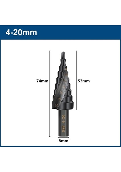 4-20MM Xcan Adım Matkap Ucu Metal Matkap 4-12/20/32MM 6-30MM Hss Kobalt Adım Koni Matkap Ucu Ahşap/metal Delik Kesici Delme Aracı (Yurt Dışından)