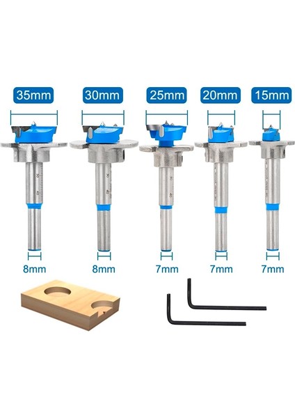 1 Adet 25MM Xcan Forstner Matkap Ucu 15-35MM Karbür Uçlu Matkap Ucu Seti Ayarlanabilir Çekirdek Matkap Sıkıcı Ucu Ağaç Işleme Aleti Delik Testere Kesici (Yurt Dışından)