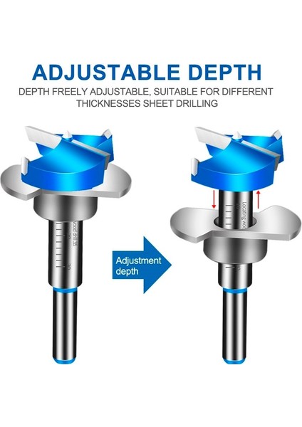 1 Adet 25MM Xcan Forstner Matkap Ucu 15-35MM Karbür Uçlu Matkap Ucu Seti Ayarlanabilir Çekirdek Matkap Sıkıcı Ucu Ağaç Işleme Aleti Delik Testere Kesici (Yurt Dışından)