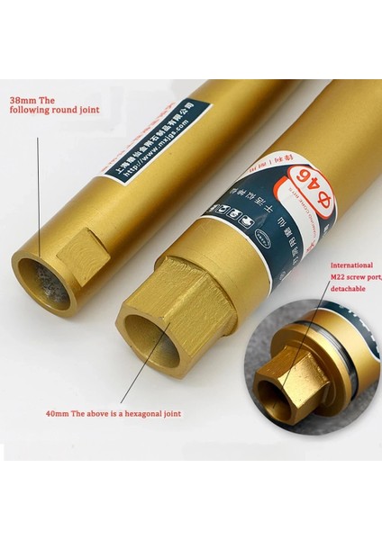 25MM 370MM Mx Elmas Çekirdekli Matkap Ucu 370MM Uzunluk Betonarme Mermer Klima Sondajı M22INTERFACE Taç Tarzı Kesici Kafa (Yurt Dışından) fırsatları