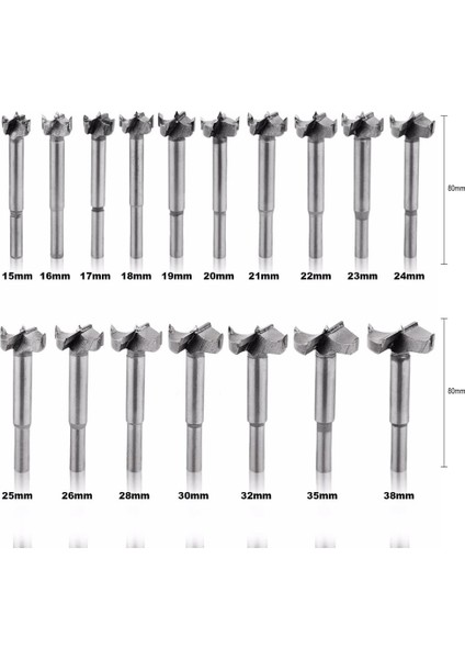 18MM 15MM-100MM Forstner Karbon Çelik Sıkıcı Matkap Uçları Ağaç Işleme Kendinden Merkezleme Delik Testere Tungsten Karbür Ahşap Kesici Alet Takımı (Yurt Dışından)