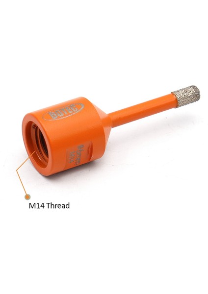 1 Adet 16MM M14 Konu Bgtec 1 Adet Vakum Kaynaklı Elmas Delme Uçları M14 Konu Porselen Karo Matkap Karot Ucu Mermer Duvar Delik Testere Kesici DIA6-100MM (Yurt Dışından)