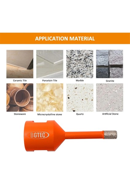 58-11 Konu 1 Adet 40MM Bgtec 1 Adet Elmas Matkap Çekirdek Uçları Porselen Seramik Karo Granit Mermer Sondaj Taç M14 Veya 5/8-11 Konu Delik Testere Kesici (Yurt Dışından) fırsatları