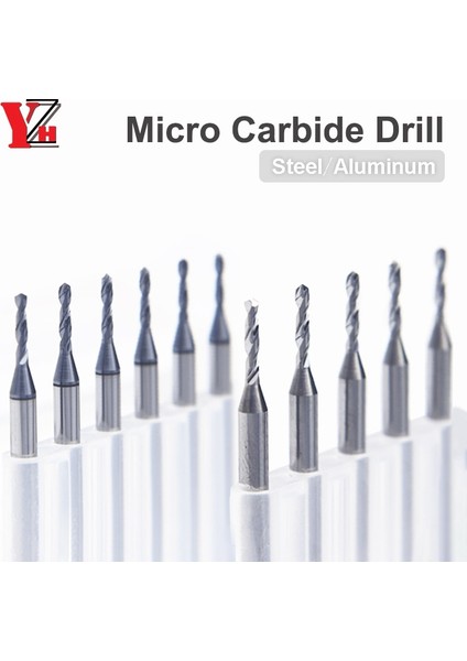 Kaplamasız-D3 0.18MM Yzh Mikro Karbür Matkap Ucu Hassas Mini Büküm Matkap Delik Işleme Cnc Torna Katı Monolitik Metal Matkap 0.15MM Ila 2.95MM (Yurt Dışından)