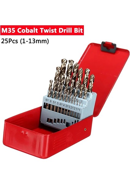 19 Adet Kutu M35 Hss-Co 5% Kobalt Büküm Matkap Ucu Seti Metrik Düz Şaft Seti Paslanmaz Çelik Ahşap Metal Delme Için Metal Kasa ile (Yurt Dışından) fiyatları