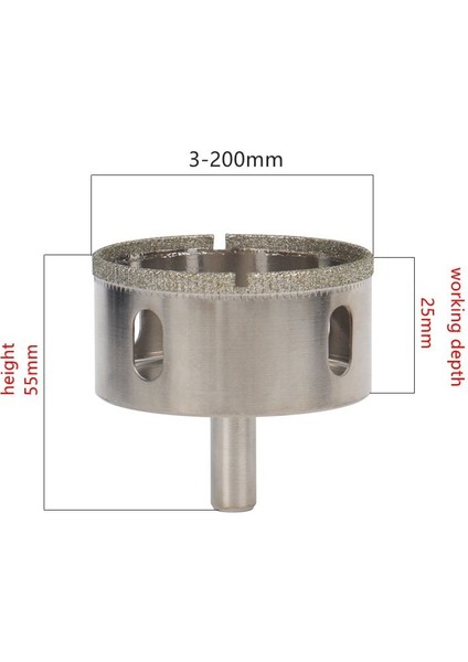 41MM 3-200MM 1 Adet Yuvarlak Şaft Delik Testere Elmas Kaplı Çekirdek Matkap Ucu Duvar Araçları Cam Mermer Açacağı Seramik Karo (Yurt Dışından)