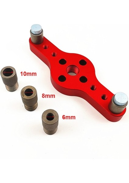 Set B Alaşım Dikey Cep Delik Jig Ağaç Işleme 6/8/10MM Sondaj Bulucu Ahşap Dübelleme Kendinden Merkezleme Matkap Kılavuz Seti Delik Zımba (Yurt Dışından)