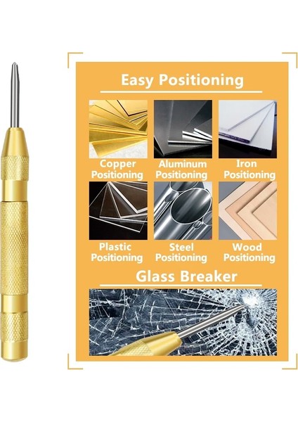 Xcan 1 Adet 130MM Otomatik Merkezi Pin Punch Matkap Otomatik Pencere Kırma Cihazı Ahşap/metal Delik Delme Matkap Ucu (Yurt Dışından)