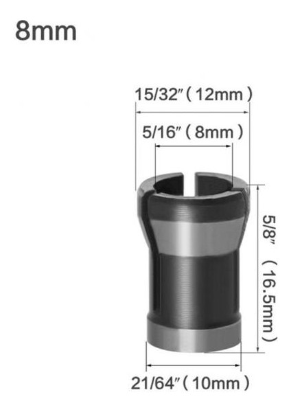 1 Adet 8mm 3 Adet Yüksek Hassasiyetli Adaptör Pens 8mm 6.35MM 6mm Pensler Chuck Gravür Kırpma Makinesi Yönlendirici Freze Kesicisi Aksesuarları (Yurt Dışından)