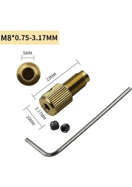 M8 3 17MM 4 Adet/takım Kendinden Sıkma Mini Pirinç Matkap Aynaları Pens Uçları Kelepçe Chuck Biyel M8 Matkap Chuck Adaptörü 2/2.3/3.17/5mm (Yurt Dışından)