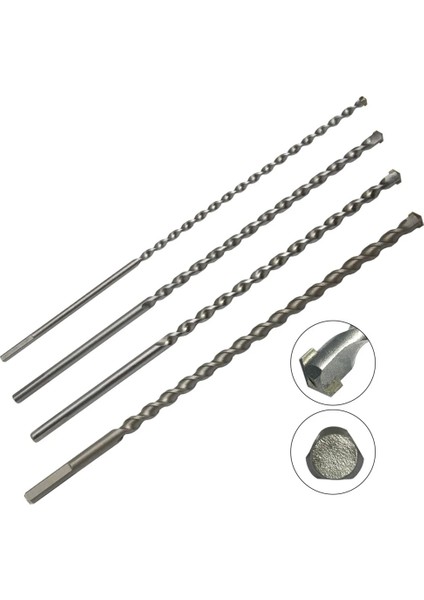 8X300MM 300MM Uzun Duvar Beton Darbeli Matkap Ucu Üçgen Şaft 6/8 /10/12MM Büküm Delme Uçları Duvara Nüfuz Etmek Için Güç Aracı (Yurt Dışından) fiyatları