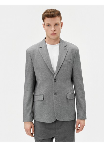 Blazer Ceket Slim Fit Düğmeli Cep Detaylı modelleri