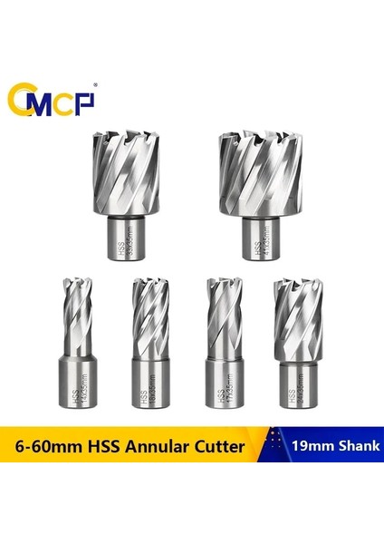 15X35MM Cmcp Hss Halka Şeklinde Kesici 6-60MM Çekirdek Matkap Ucu 19MM Weldon Shank Içi Boş Matkap Ucu Delik Testere Kesici Metal Kesici Alet (Yurt Dışından)