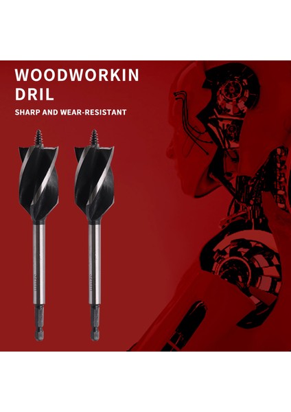 26MM 12-35MM Ağaç Işleme Büküm Matkap Ucu Seti Uzun Dört Yuvalı 6.35MM Shank Karbür Matkap Ucu Delik Testere Kapı Kilidi Ahşap Planya Araçları (Yurt Dışından)