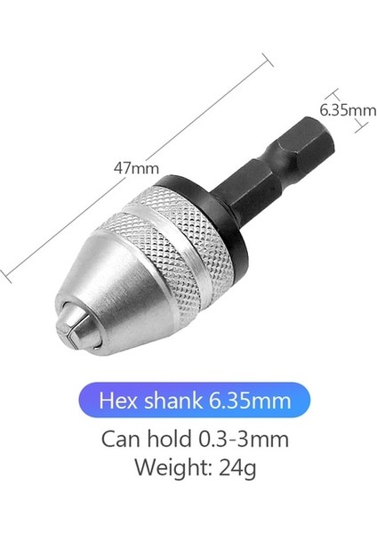 0330MM Mini Anahtarsız Matkap Chuck Adaptörü Dönüştürücü Tornavida Sürücü Adaptörü Elektrik Motor Kelepçesi 1/4 "hex Shank Hızlı Değişim Dönüştürücü (Yurt Dışından)