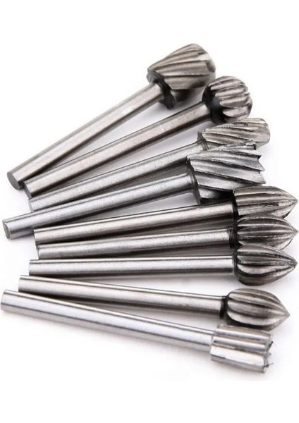 A-6pcs Yuvarlak 6/10/20 Adet Hss Yönlendirme Yönlendirici Matkap Uçları Dremel Karbür Döner Çapak Araçları Için Set Ahşap Taş Metal Kök Oyma Freze Kesici (Yurt Dışından) fırsatları