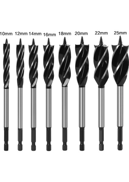 10MM 10MM-35MM Büküm Matkap Ucu Seti Ahşap Hızlı Kesim Burgu Marangoz Marangoz Aracı Matkap Ucu Ahşap Kesim Için Takım Elbise Ağaç Işleme Için (Yurt Dışından)
