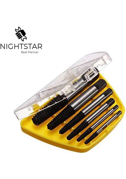 Kutuda 5 Adet Kutu Renk Rastgele 5 Adet / 6 Adet Vida Çıkarıcı Merkezi Matkap Uçları Kılavuz Seti Kırık Hasarlı Cıvata Sökücü Temizleme Kolay Set (Yurt Dışından)