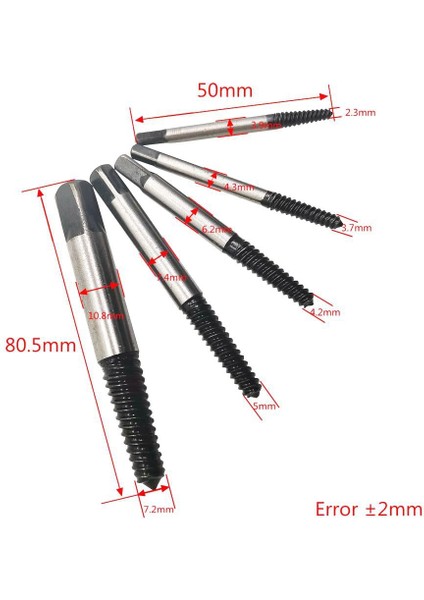 Kutuda 5 Adet Kutu Renk Rastgele 5 Adet / 6 Adet Vida Çıkarıcı Merkezi Matkap Uçları Kılavuz Seti Kırık Hasarlı Cıvata Sökücü Temizleme Kolay Set (Yurt Dışından) fırsatları