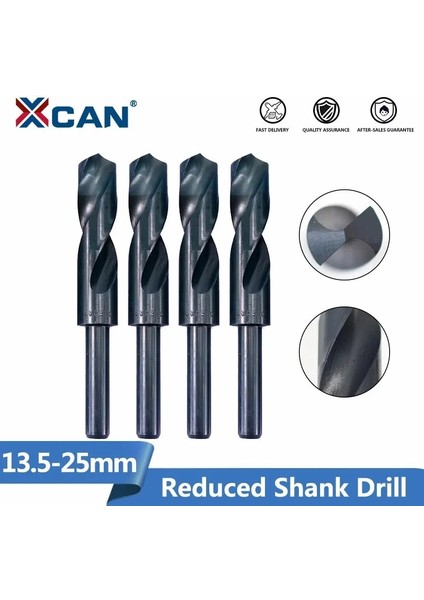 22.5mm Xcan Büküm Matkap Ucu Azaltılmış Şaft 1/2 '' Nitrür Kaplı Metal Delik Delme Kesici Tabancası Hss Matkap Ucu (Yurt Dışından)