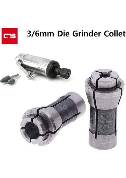 6mm 3/6mm Kalıp Öğütücü Pens Adaptörü Pnömatik Oyma Makinesi Ayna Kelepçe Kafası Taşlama Makinesi (Yurt Dışından)