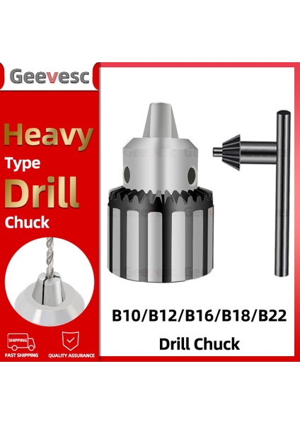 B12(1-10MM) Ağır Matkap Chuck B10 B12 B16 B18 B22 Konik Delik Freze Makinesi Aracı Endüstriyel Seviye Rotasyon Sıkma Aynası Cnc Delme Aracı (Yurt Dışından)