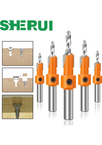4x8 1 Adet 8mm Shank Hss Ağaç Işleme Havşa Yönlendirici Bit Vida Çıkarıcı Remon Yıkım Ahşap Freze Kesicisi (Yurt Dışından)