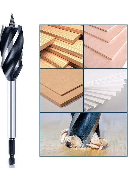 1 Adet 16MM Xcan Ahşap Kesici Büküm Matkap Ucu Hex Shank Ahşap Delik Kesici 4 Flüt Burgu Marangoz Matkap Ucu Çekirdek Matkap Ucu 10-25MM (Yurt Dışından)