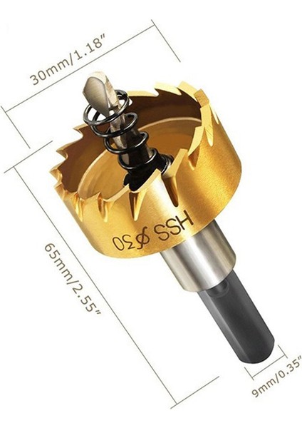 Gümüş Binoax 5 Adet Hss Matkap Ucu Testere Seti Karbür Ucu Metal Ahşap Delme Delik Kesme Aracı Kilitleri Takmak Için 16/18.5/20/25/30MM (Yurt Dışından) modelleri