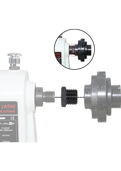 1INX8TPI To M18X2.5 Ahşap Torna Ayna Adaptörü M33X3.5/M18X2.5/1-8TPI/ 3/4''X16 Vida Konu Mili Adaptörü Ahşap Torna Araçları Torna Chuck (Yurt Dışından) fırsatları