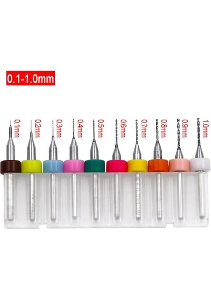 10 Adet 0.1-1mm 10 Adet 0.1-2mm Pcb Baskı Devre Kartı Karbür Mikro Matkap Ucu Araç Seti (Yurt Dışından)