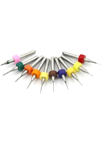 10 Adet 0.1-1mm 10 Adet 0.1-2mm Pcb Baskı Devre Kartı Karbür Mikro Matkap Ucu Araç Seti (Yurt Dışından)