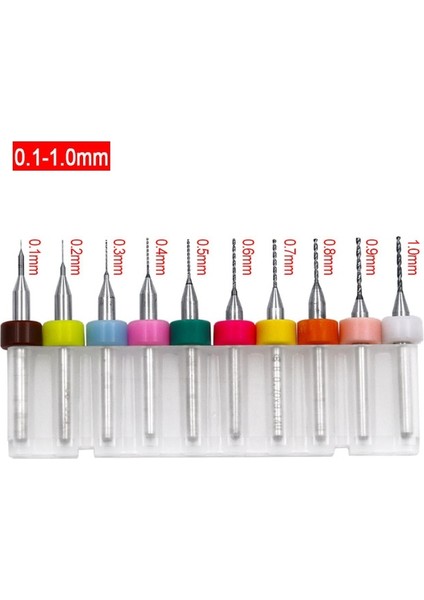 10 Adet 0.1-1mm 10 Adet 0.1-2mm Pcb Baskı Devre Kartı Karbür Mikro Matkap Ucu Araç Seti (Yurt Dışından)