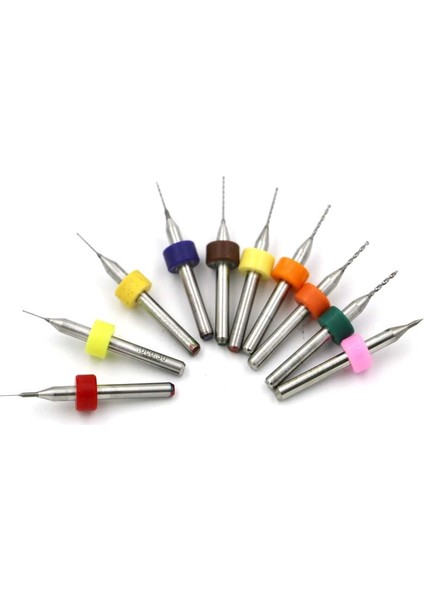 10 Adet 0.1-1mm 10 Adet 0.1-2mm Pcb Baskı Devre Kartı Karbür Mikro Matkap Ucu Araç Seti (Yurt Dışından)