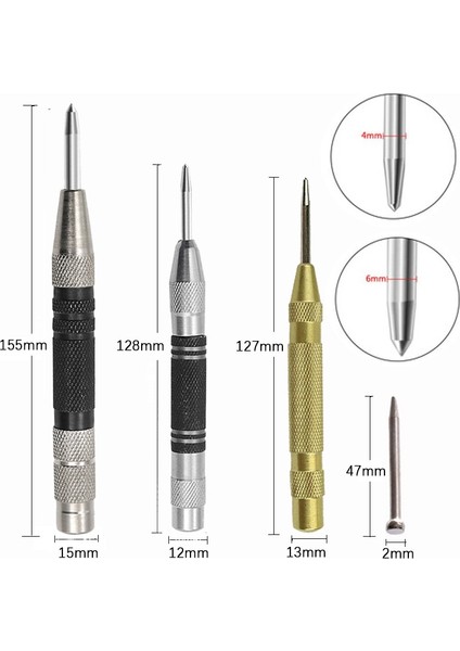 2 Adet Delikli Pin Otomatik Merkezi Yumruk Yaylı Bulucu Ağaç Işleme Metal Matkap Ayarlanabilir Kerner Merkezi Pin Basın Dent Marker El Aletleri (Yurt Dışından) modelleri