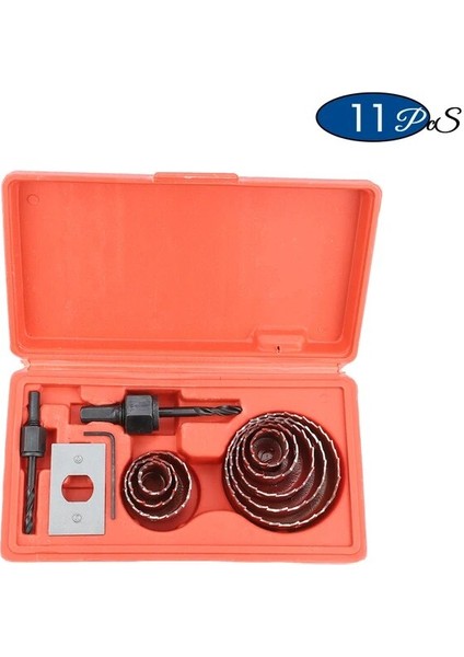 Kırmızı 11 Adet Üçgen Saplı Nındejın 8/11/16 Adet Delik Testere Kiti #50 Çelik 19-127MM Delik Kesici Matkap Ucu Aracı Delik Testere Seti Ahşap Plastik Ahşap Kesici (Yurt Dışından)