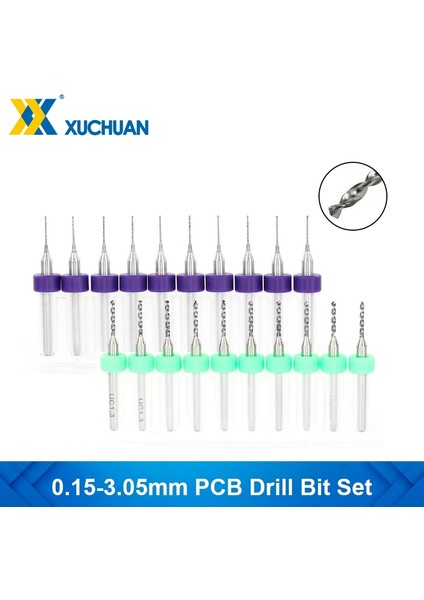 Pcb0.75 10 Adet 10 Adet 0.15-3.05MM Carbied Pcb Mini Matkap Ucu Baskı Devre Sondaj 3.175MM Shank Pcb Matkap Ucu Seti (Yurt Dışından)