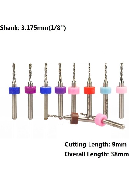 Pcb0.75 10 Adet 10 Adet 0.15-3.05MM Carbied Pcb Mini Matkap Ucu Baskı Devre Sondaj 3.175MM Shank Pcb Matkap Ucu Seti (Yurt Dışından)