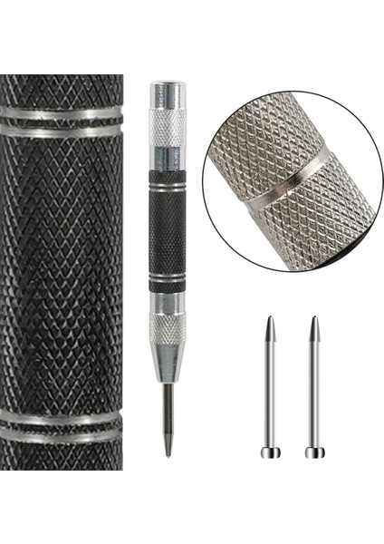 Gümüş Merkez Yumruk Otomatik Merkez Yumruk Yaylı Delik Delgeç Seti Çelik Ahşap Metal Cam Pres Markalama Için Ayarlanabilir Gerginlik El Aletleri (Yurt Dışından) fırsatları