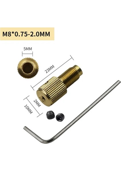 M8 2mm 7 Adet/takım M8 2.35MM Pirinç Dre-Mel Collet Mini Matkap Aynaları Elektrik Motor Mili Matkap Ucu Aracı Matkap Chuck Adaptörü (Yurt Dışından)