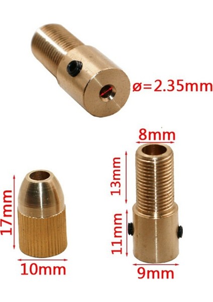 M8 2mm 7 Adet/takım M8 2.35MM Pirinç Dre-Mel Collet Mini Matkap Aynaları Elektrik Motor Mili Matkap Ucu Aracı Matkap Chuck Adaptörü (Yurt Dışından) indirimleri